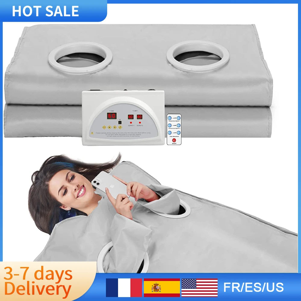 

Infrare Sauna Blanket for Weight Loss and Detox Slimming Thermal Blanket Detox Sauna with Sleeves for Home Spa Salon