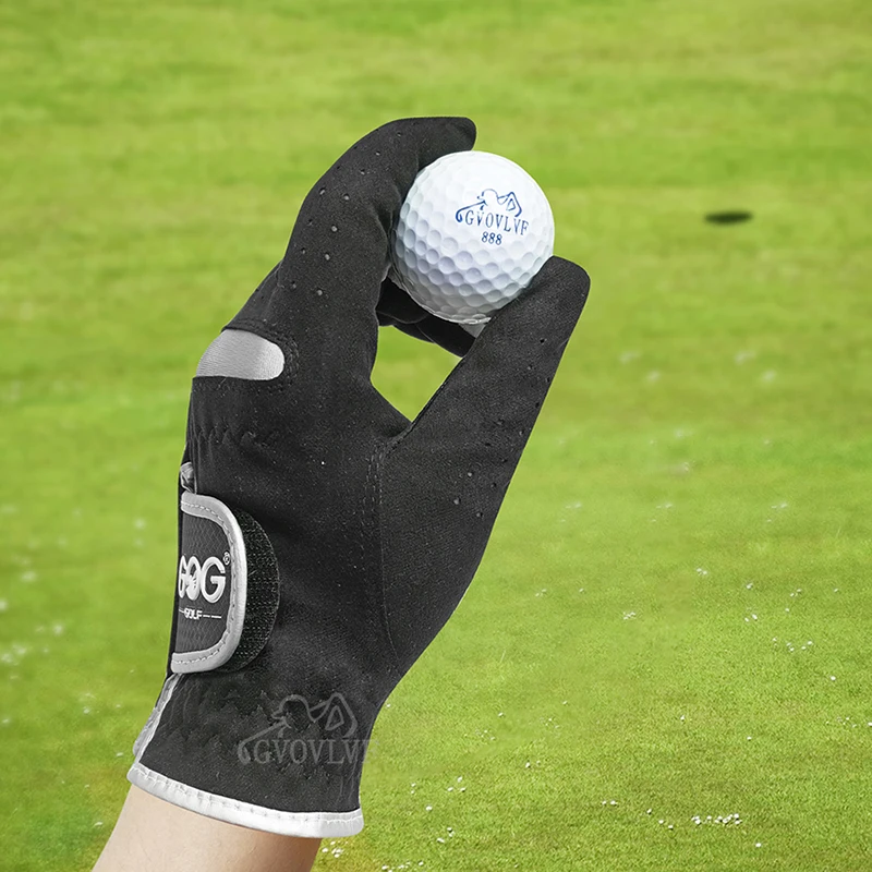 Golf Gloves Black can wear on left and right hand 1 pc fabric lycra soft breathable Professional gloves Drive Cycling Outdoor