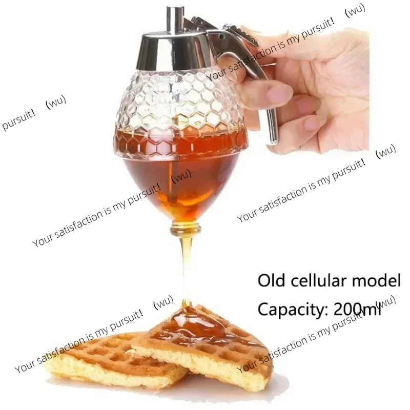 1PC creative press-type honey jar, extrusion bottle plastic sealed jar, funnel type