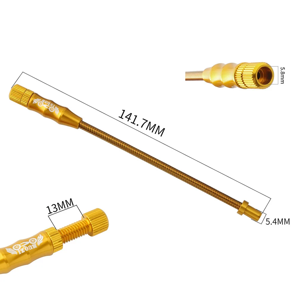 

2pcs Mountain Road Folding Bike Caliper Elbow Inner Tube Brake Replaceable Extensible (Golden)