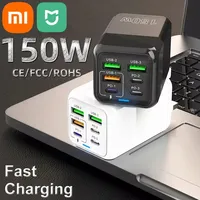 XIAOMI MIJIA 2024 Smart RC 150W Fast Charger USB Type C PD 6A Cable Fast Charging Quick Charge 3.0 Adapter For iPhone Samsung