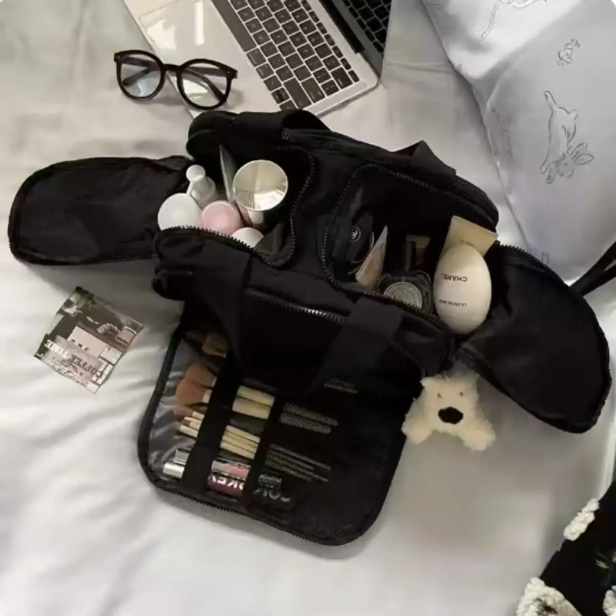 Bolsa de Cosméticos de Grande Capacidade para Mulheres, Bolsa de Viagem, Organizador de Maquiagem à Prova d'Água para Banheiro