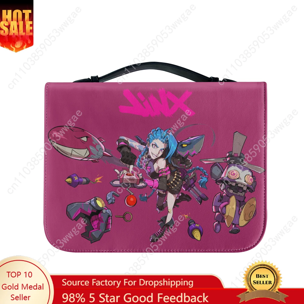 

Jinx Anime Bible Bags Christian Gifts Personalized Covers Bible Pack Waterproof Leather Bag High Quality Pockets Package Case