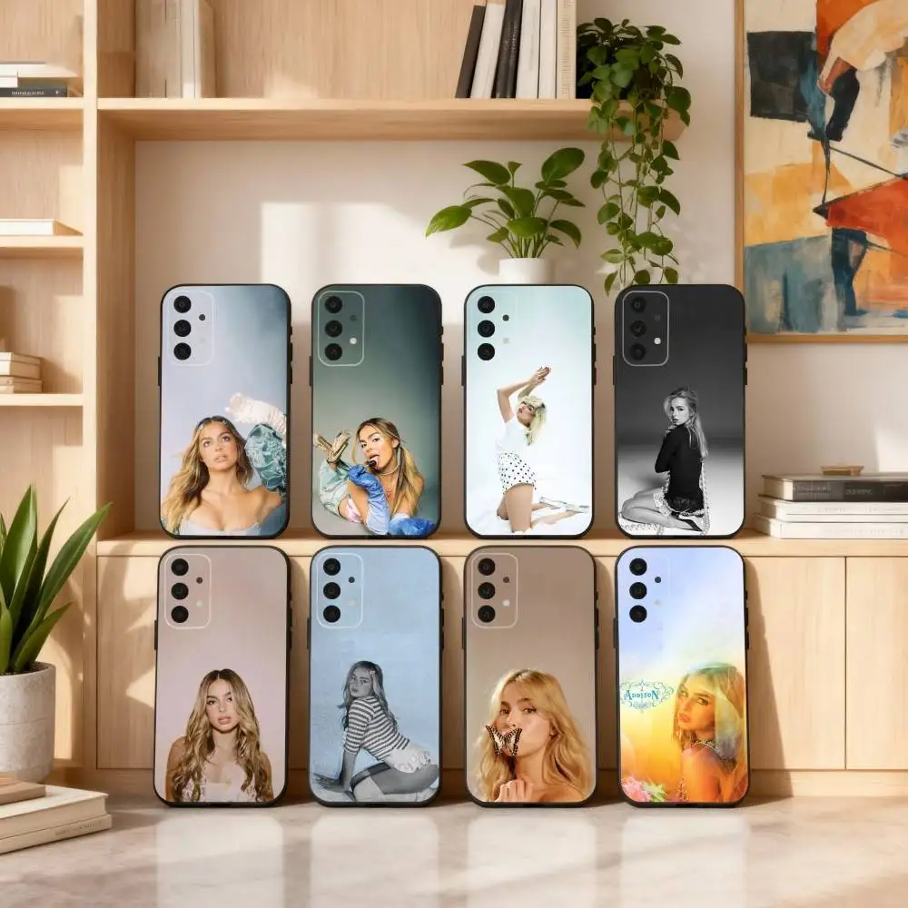 

A-Addison R-Rae Phone Case For Samsung S25,24,23,22,30,21,10,9,Ultra,Plus,Lite,FE,4,5 G Soft Black Case