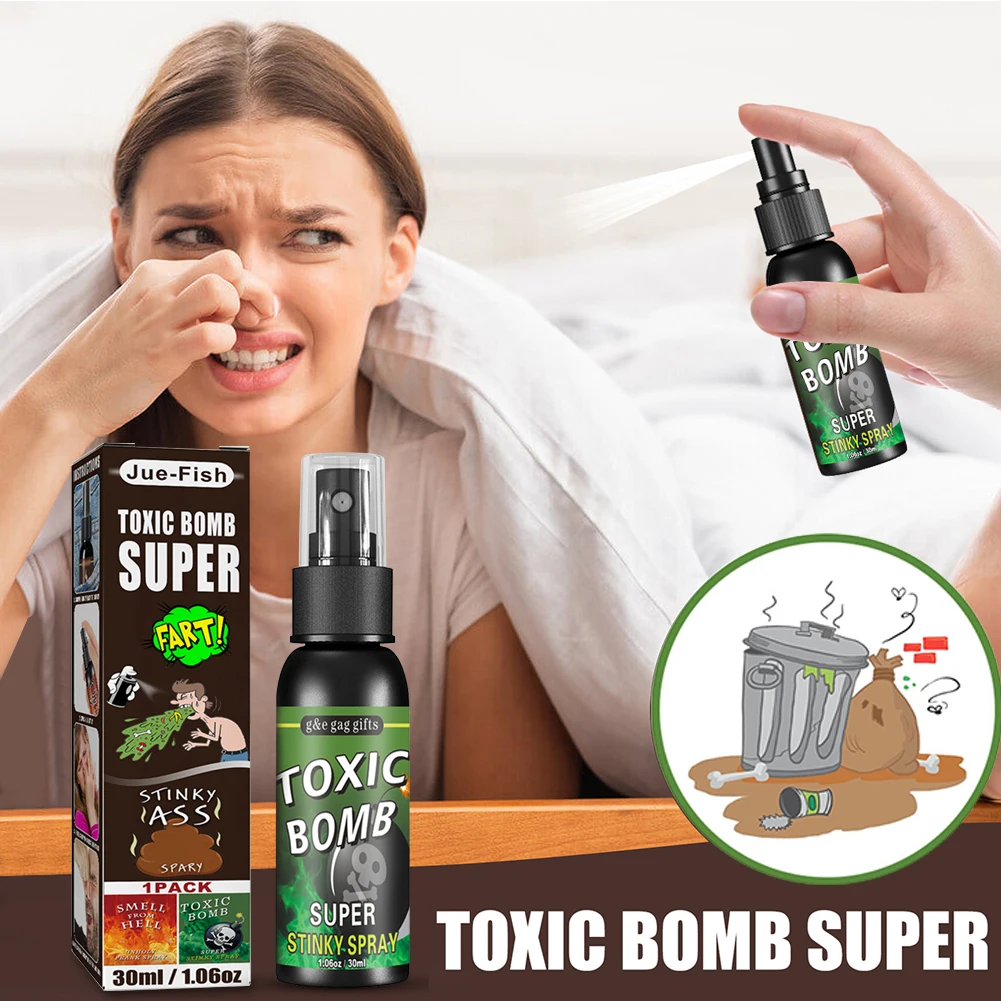 1-2PCS Poop Spray Creative Liquid Fart Gag Prank Joke Spray Funny Halloween Toy Stink Bombs Extra Strong Smelly Stinky Gas Spray