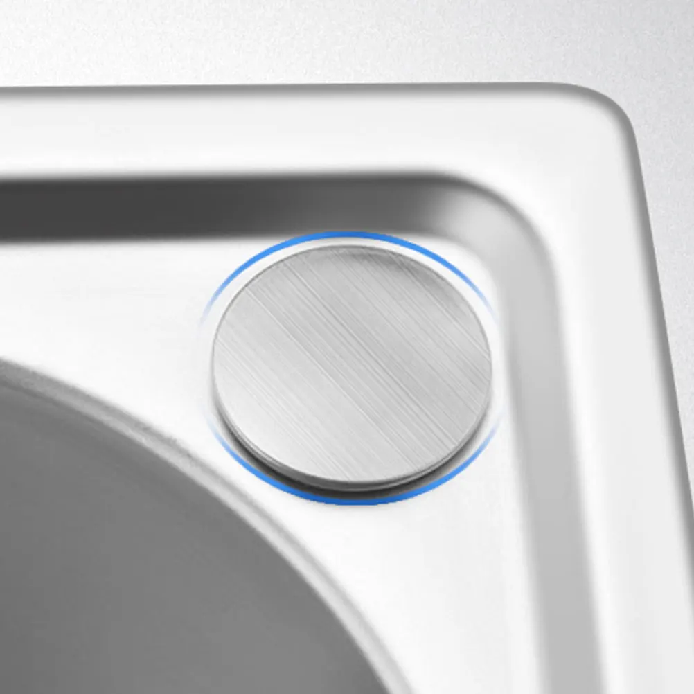 

6 Pcs Sink Hole Cover Kitchen for Counter Space Soap Dispenser Silver Stainless Steel Cap