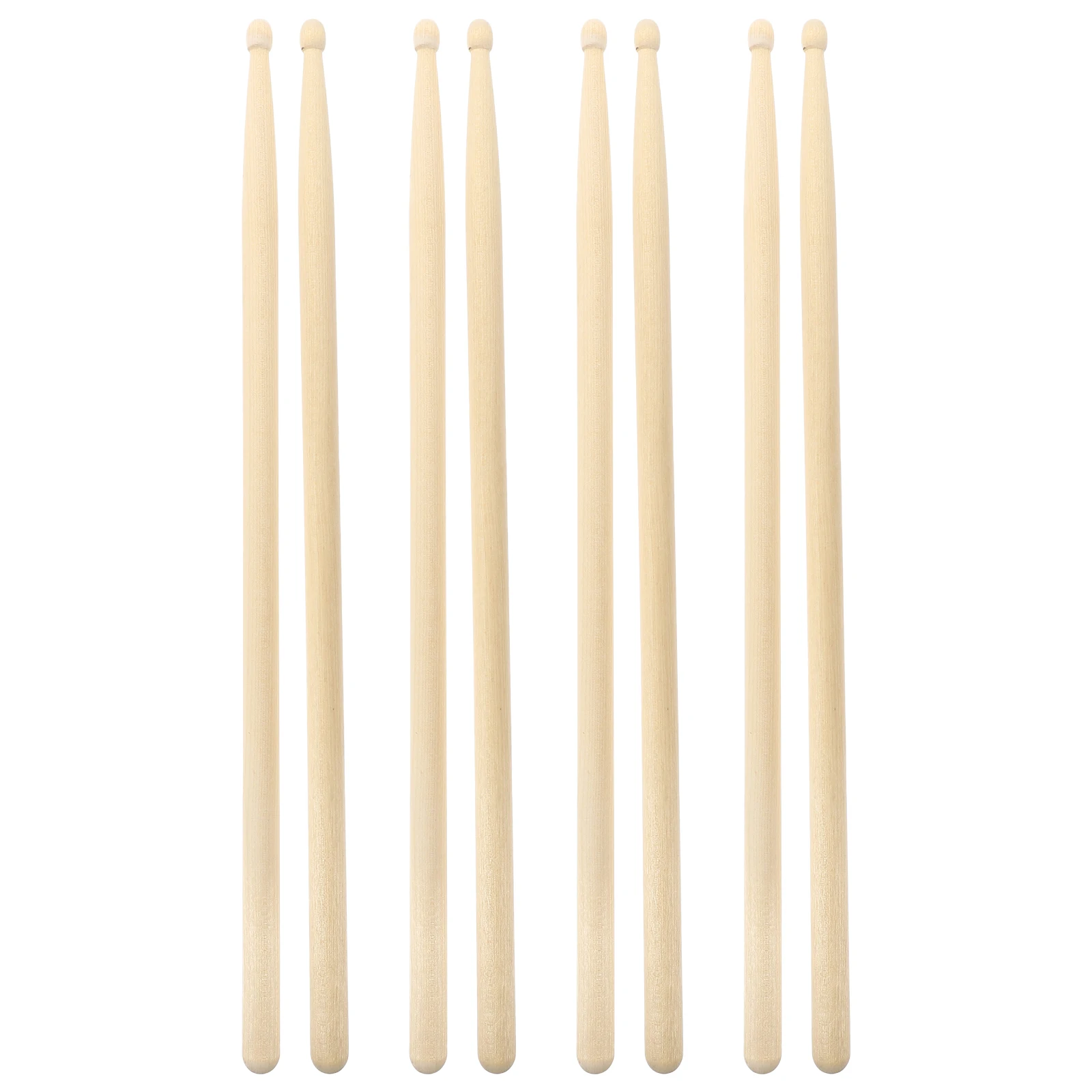 

5A Maple Wood Drum Sticks 41Cm Oval Tip Anti-Slip Lightweight Portable Clear Coated Finish Wood Color For Jazz Music Band