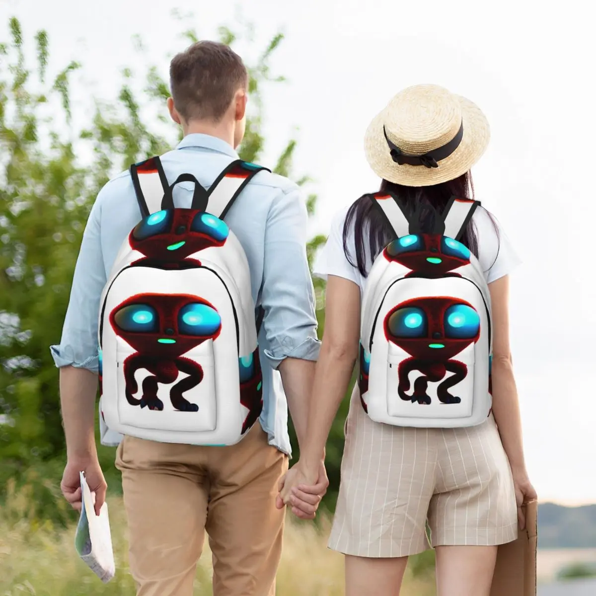 

Loldraid Alien Backpack Student BookBag Kids School Bag Computer Shoulder Bags for Men Women