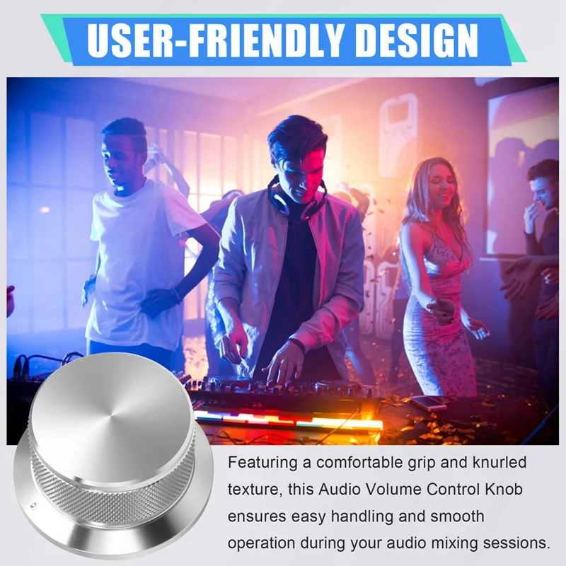 Solid Knurled Knob Volume Tone Audio Volume Control Knob Potentiometer Audio Power Amplifier Knob