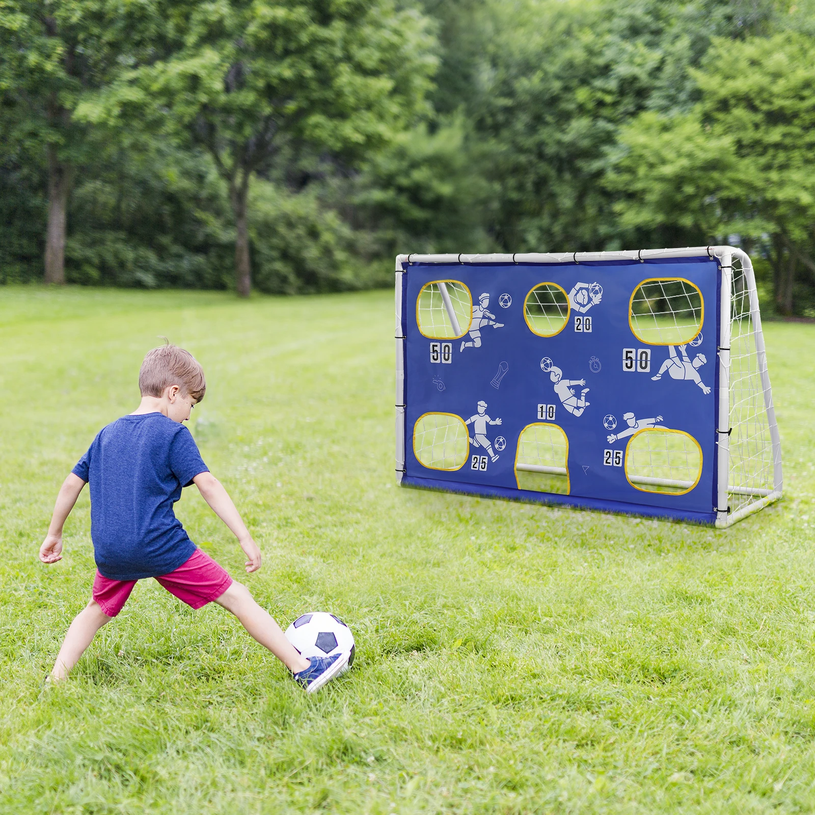 Filet de but de football 3 en 1 pour enfants, 6x4 pieds, mini objectif d'entraînement de football pliable et portable