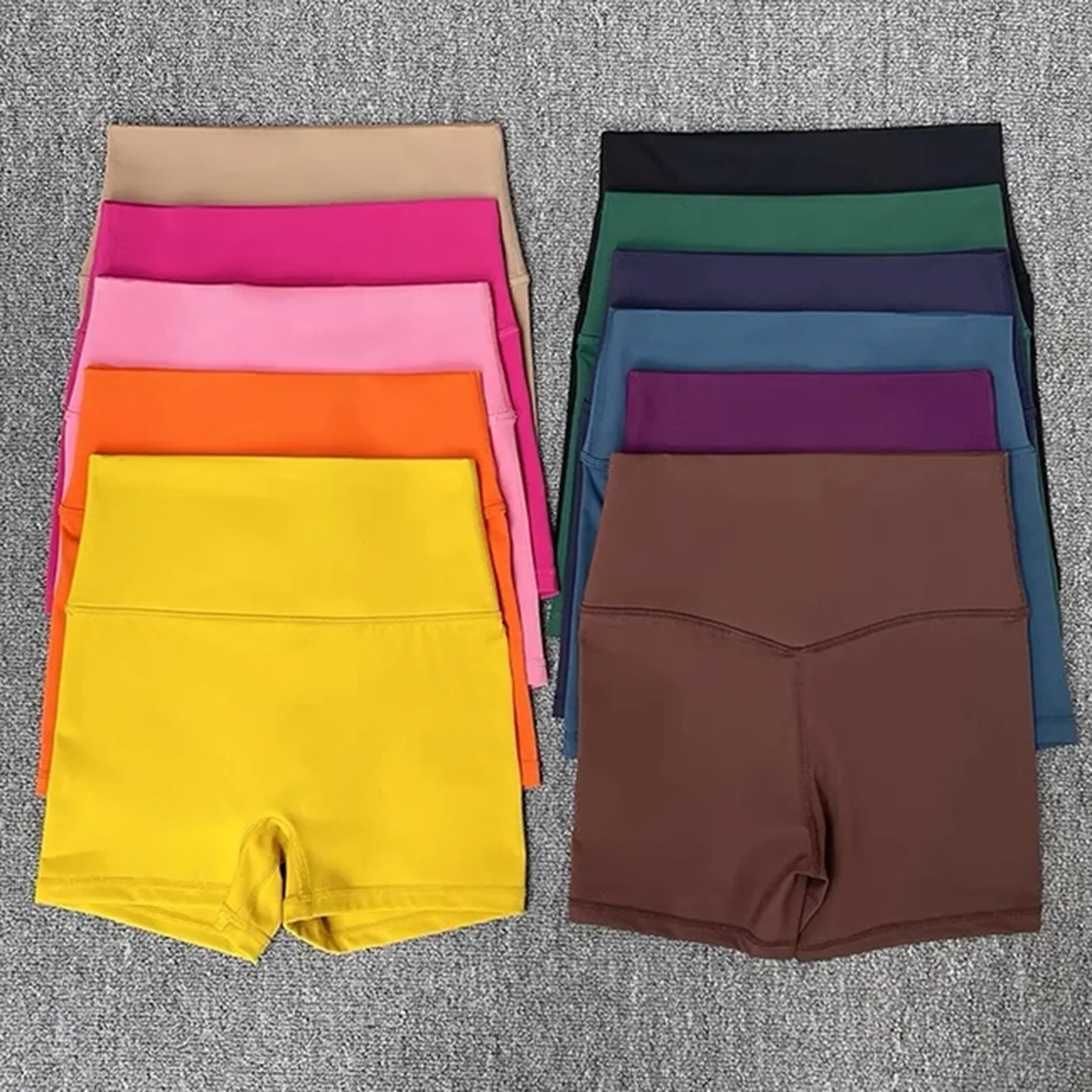 Women's Second‑Skin High‑Waist Quick‑Dry Yoga Shorts, Outdoor Wear Tight Sports Shorts for Running Fitness Cycling Training