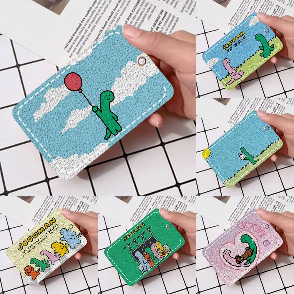 

Мультяшный держатель для карт J-Joguman S-Studio, подходит для кредитных карт, проездных билетов, мягкий кожаный прямоугольный брелок-чехол для ключей.