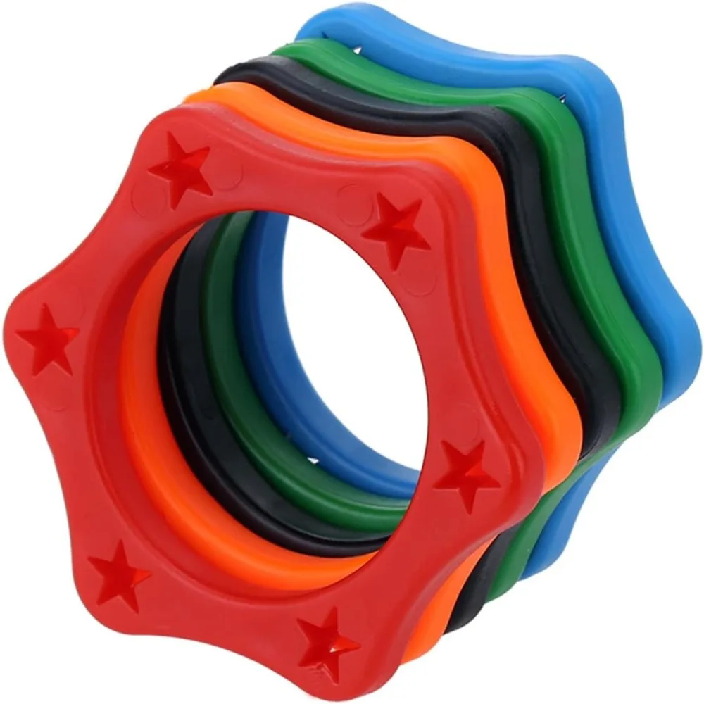 5pcs Rubber Anti-Rolling Ring Hexagonal Shape Anti-Slip Mic Anti-Roll Ring Wireless Handheld Microphone Protection Ring