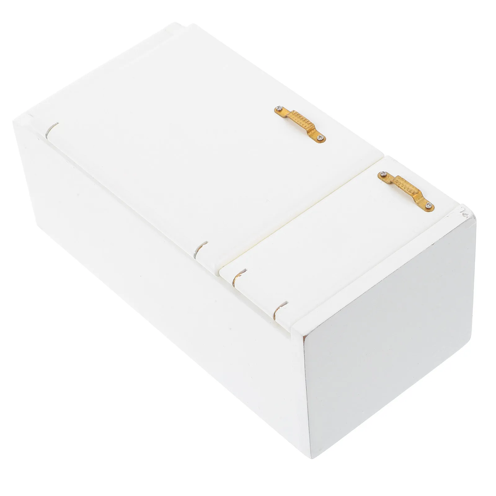 

Mini Kitchen White Refrigerator 1:12 Scale Wooden Miniature Furniture for House Decor Boys Girls Playroom Accessories