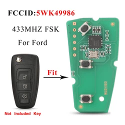 jingyuqin FCCID 5WK49986 433MHZ FSK 3-przyciskowa płytka zdalnego klucza do Ford Focus MK3 i T6 Ranger Zamiennik