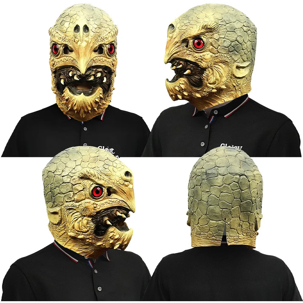Cosplay-Maske Halloween Latex-Maske Monster-Horrormaske Kopfbedeckung Requisiten – Detail 3