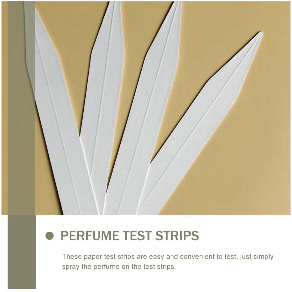 

100Pcs Perfume Test Strips Paper Fragrance Testing Scent Tester Strips Essential Oil Aromatherapy Testing Portable Smelling