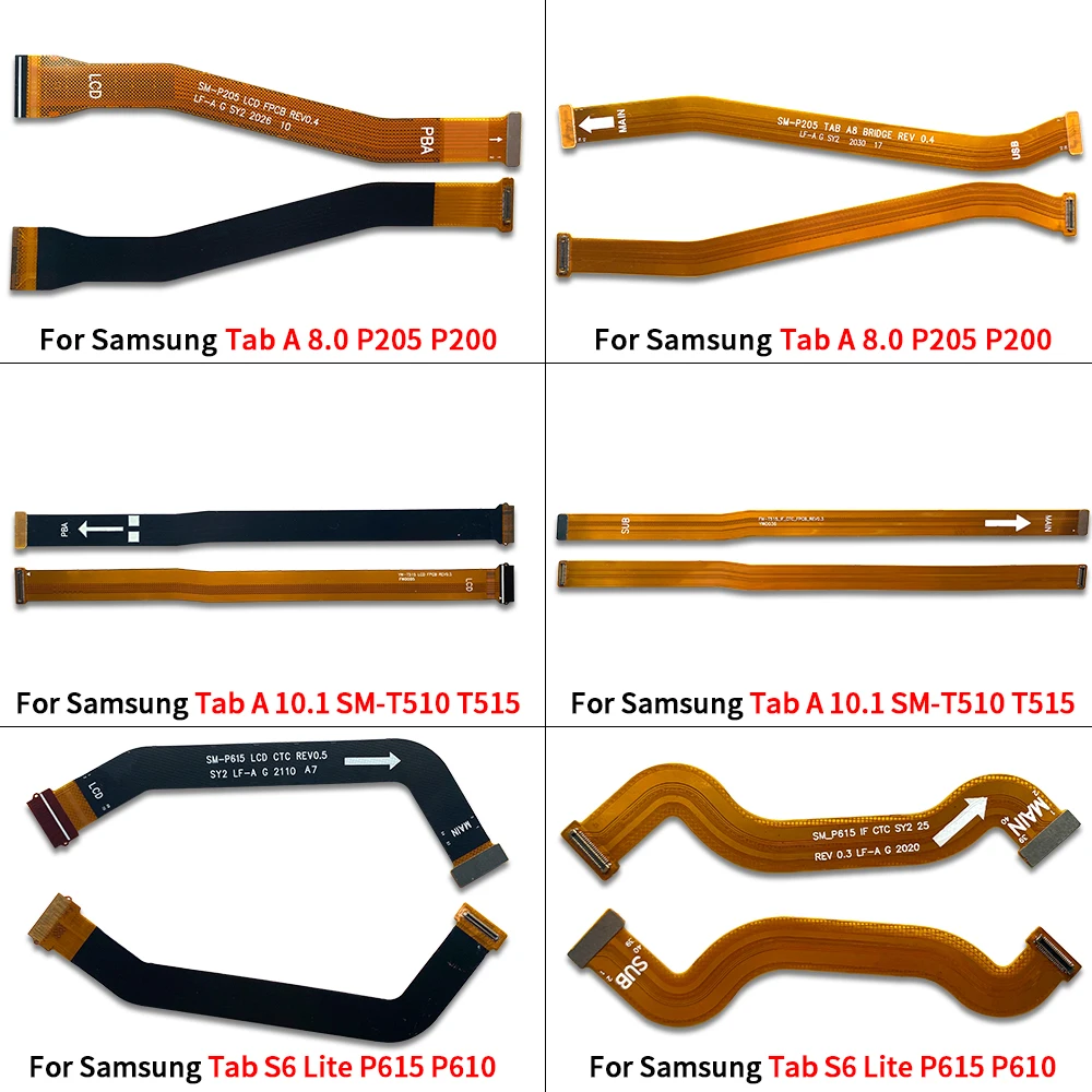 Main FPC LCD Display Connect Mainboard Flex Cable Ribbon For Samsung Tab A 8.0 P205 P200 Tab A10.1 T510 T515 Tab S6 Lite P615