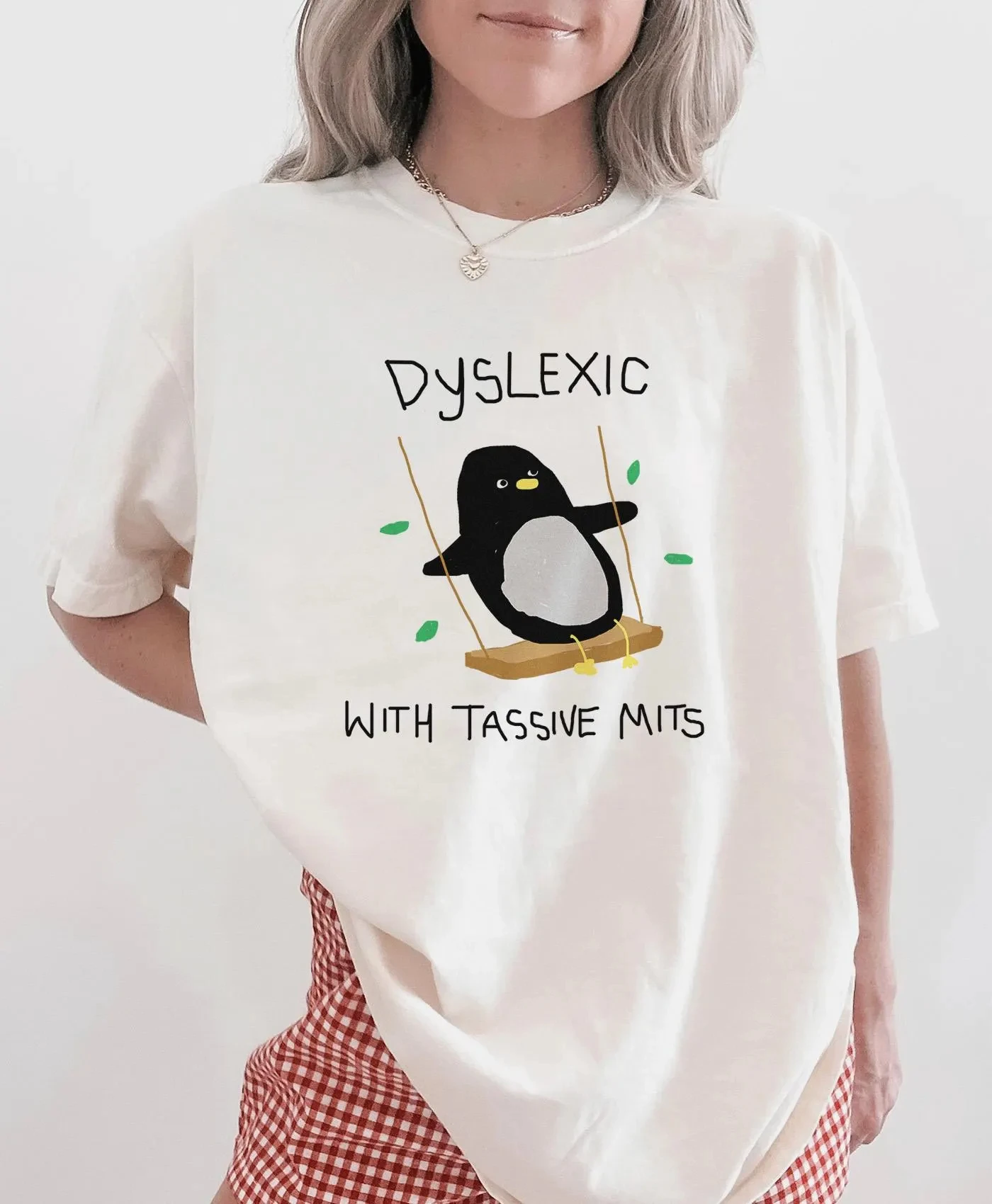 

Женская футболка больших размеров с принтом пингвина, хлопковая дышащая модная и универсальная уличная одежда унисекс большого размера