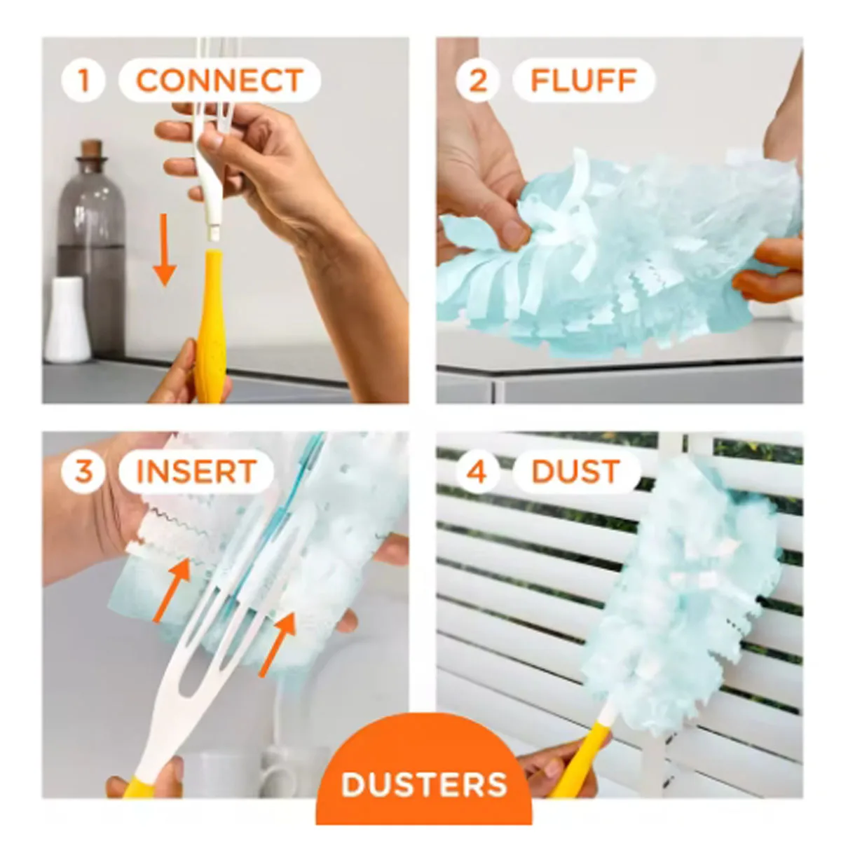 10 Count Disposable Duster Refills Compatible with Swiffer Duster