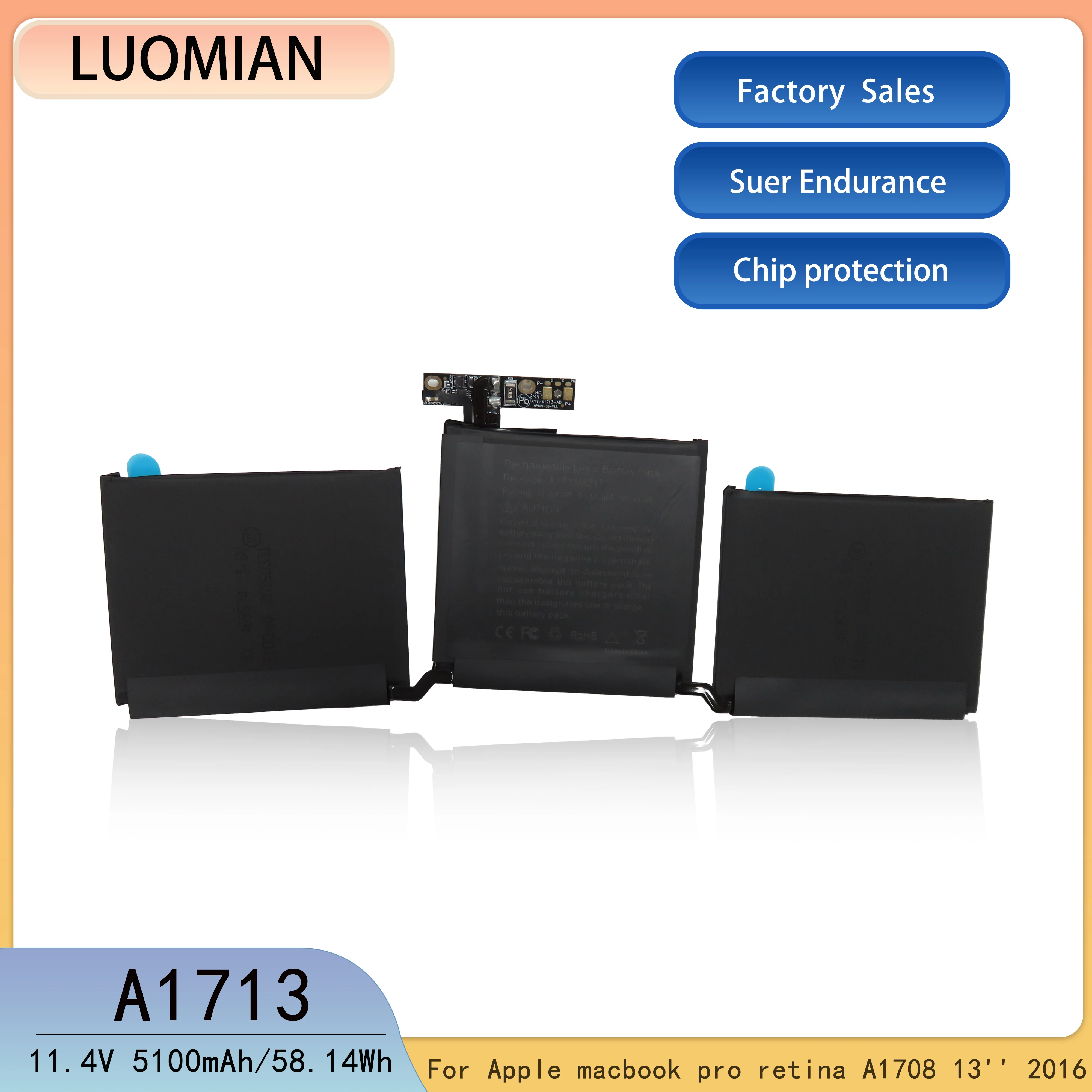 A1713 Laptop Battery For APPLE MacBook Pro 13