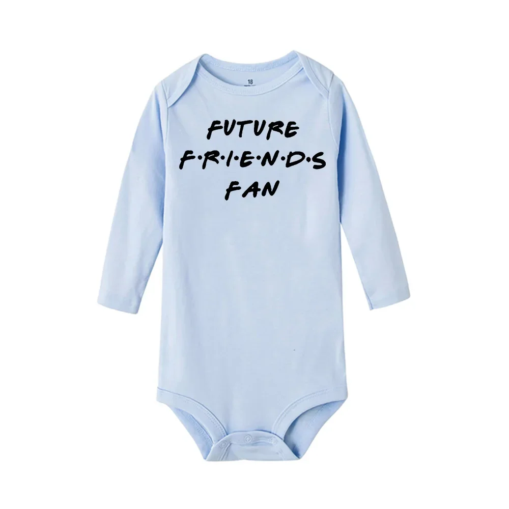 Newborn Infant Bodysuits Future Friends Fan Boys Girls Unisex Clothing Long Sleeve Jumpsuits 4 Color Baby Kids Playsuits Outfits