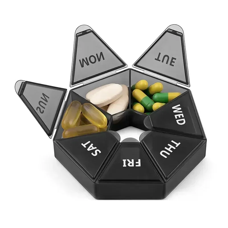 7 Grids Portable Weekly Pill Box Storage Case Pill Case Container Mini Medicine Organizer Tablet Dispenser Splitters