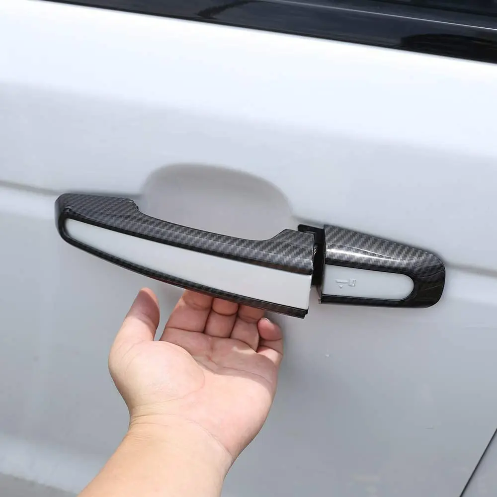 

ABS Plastic Carbon Fiber Exterior Door Handle Trim Cover For Landrover Discovery Sport LR5 L462 Range Rover Evoque Vogue