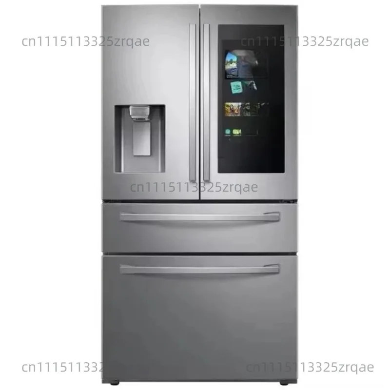 Cubic foot 4-door French door refrigerator with touch screen stainless steel