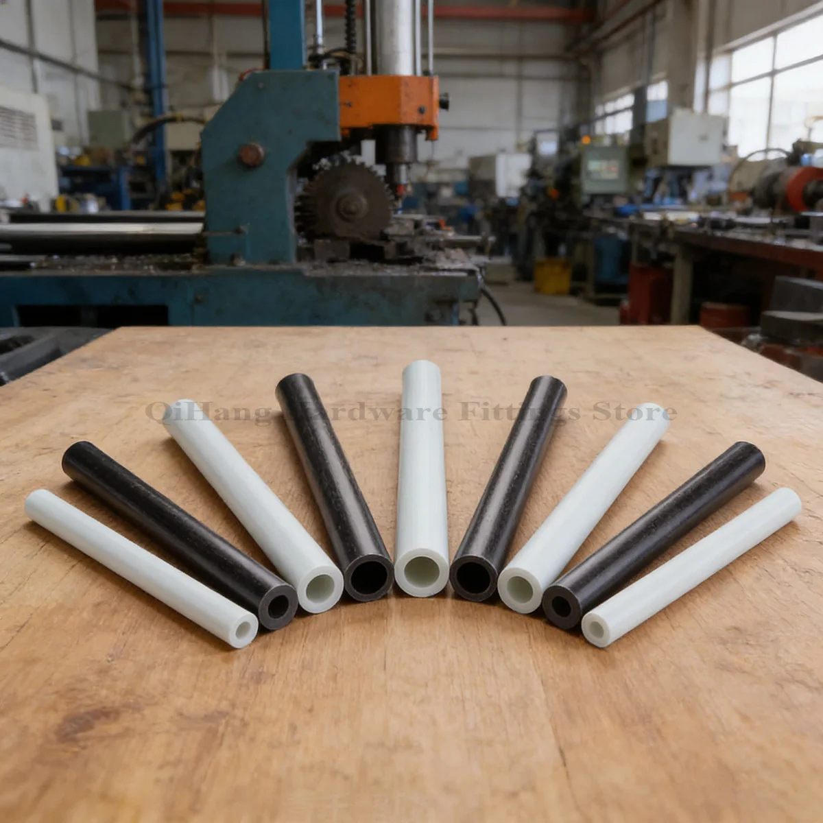 L500mm White Black High Hardness Fiberglass Tube, OD 3-25mm Hollow Glass Fiber Rod, High Strength Hard Plastic Insulation Pipe view 5