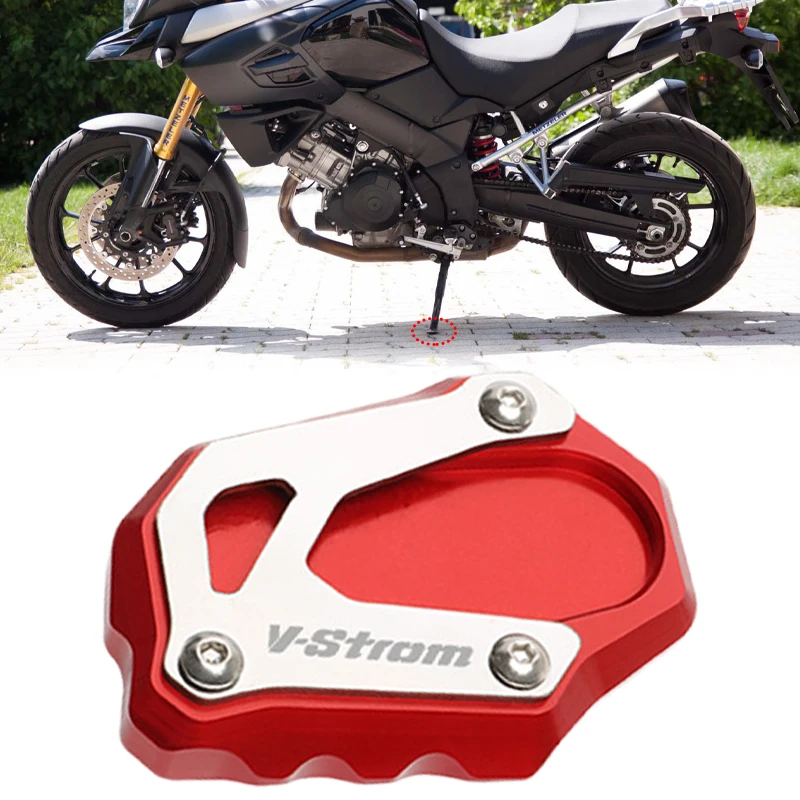 

Motorcycle Kickstand Side Stand Extension Fit For SUZUKI V-STROM 1000 VSTROM 1000/XT DL1000 DL 1000 2014-2021 CNC Foot Brace Pad