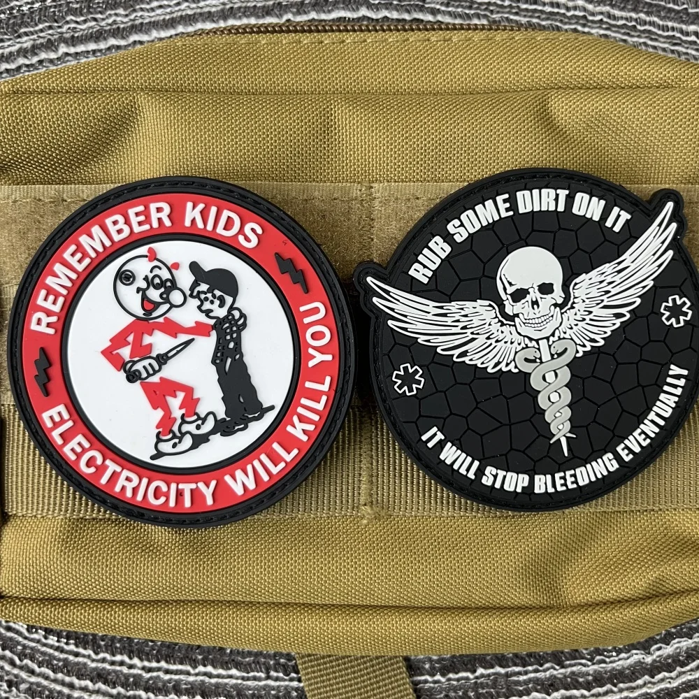 

REMEMBER KIDS PVC Patch Backpack Hook&Loop Patches for Clothing Tactical Stickers Morale Badges Supplies