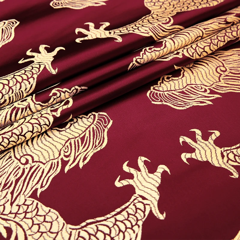 Animal dragon brocade jacquard pattern fabrics material for sewing cheongsam and kimono stitching clothing fabric