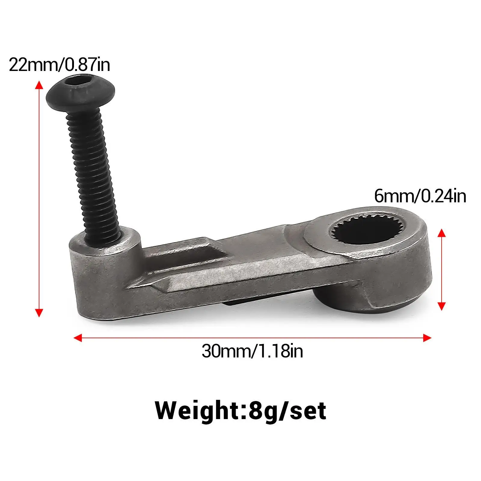 Steel Servo Horn Heavy Duty,Professional 8247x Replace Part,Steering Arm RC Car Accessories Car Part for 1/4