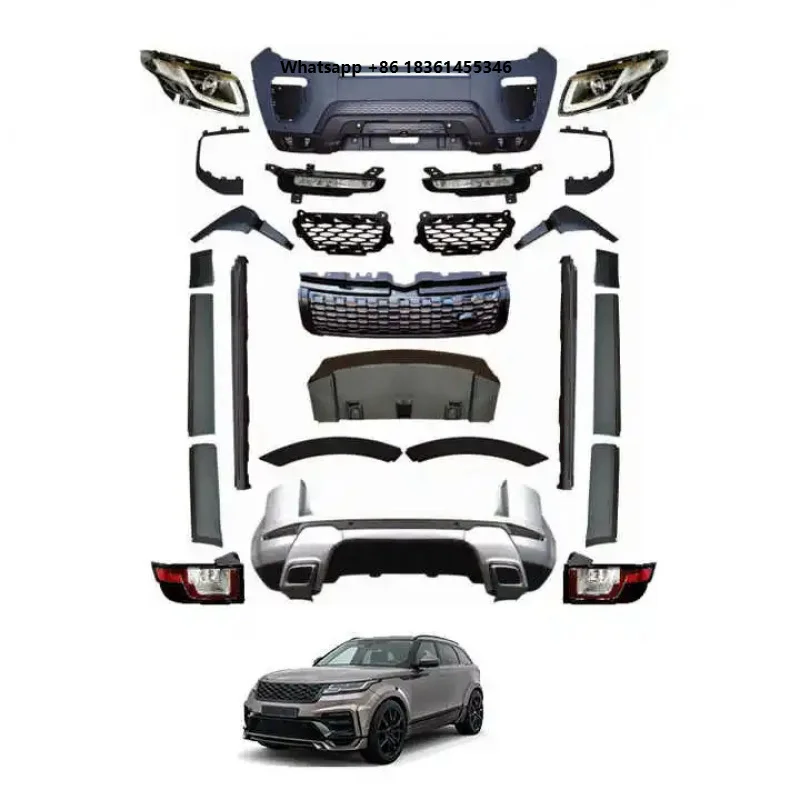

For Evoque 2010-2015 2016 Upgrade Front & Rear Bumper Headlights Tail Lights Body Kits
