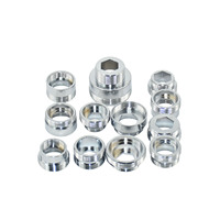 2pcs Brass M22 x M16 M18 M20 M24 M28 M32 Thread Connector Silver Water Faucet Connector For Bubbler Bathroom Kitchen