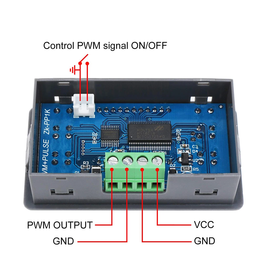 ZK-PP1K Dual Mode Signal Generator LCD PWM 1-Channel 1Hz-150KHz PWM Pulse Frequency Duty Cycle Adjustable Square Wave Generator