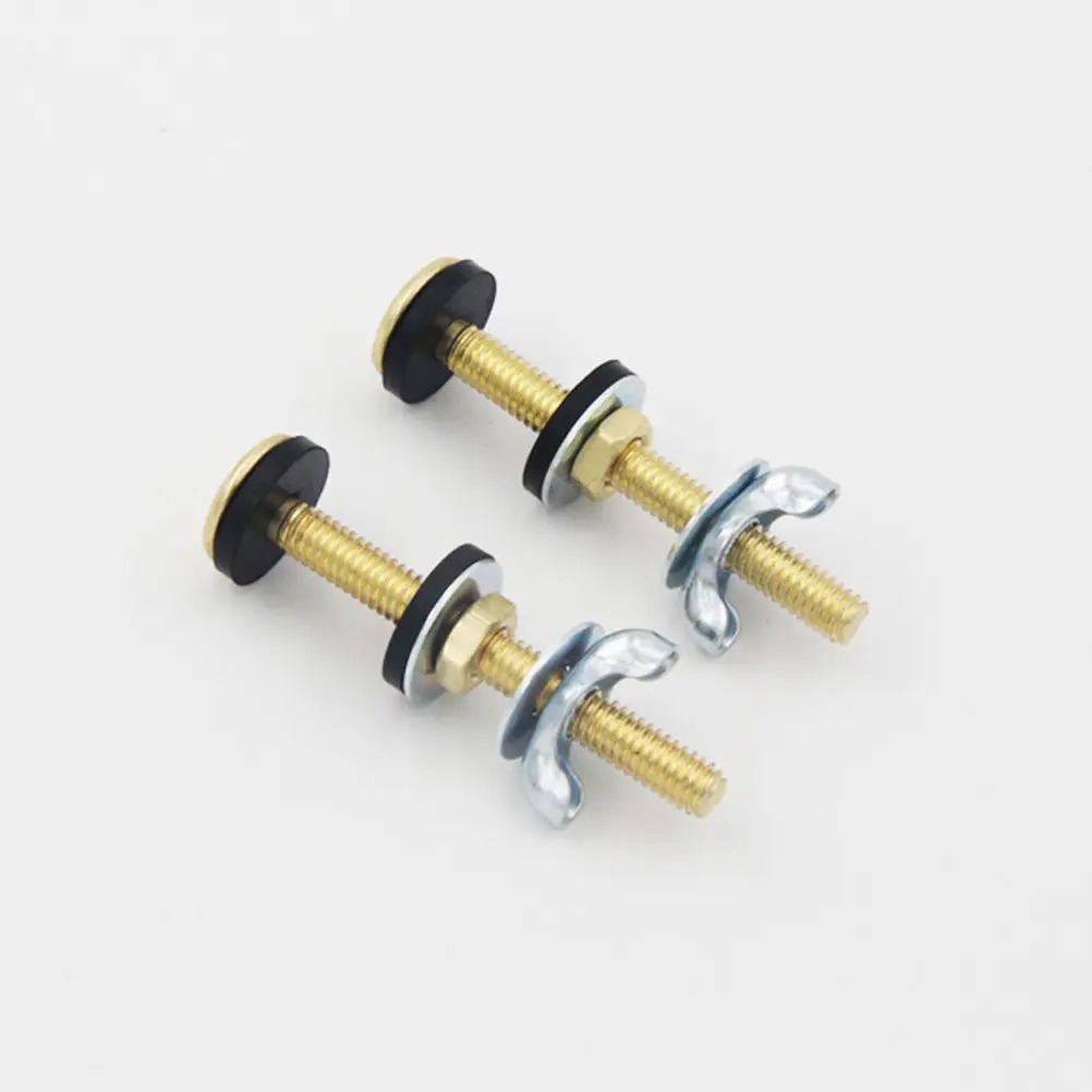 

2Pcs Toilet Tank Bolts with Rubber Washers Heavy Duty Stainless Steel Fixing Bolts for Toilet Seat Replacement Universal Tank