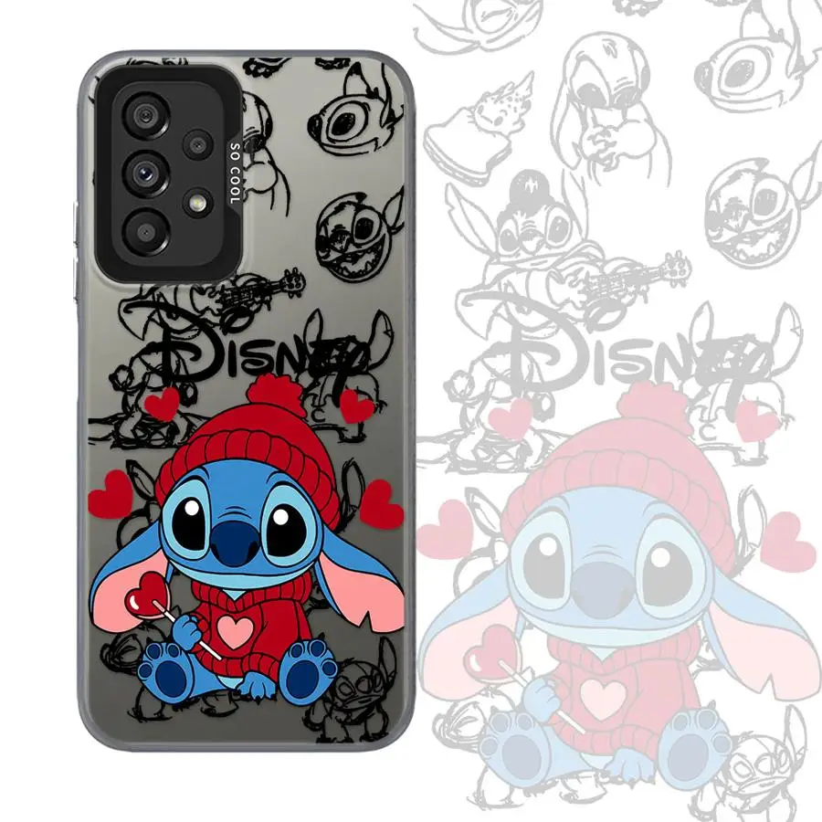 Disney Stitch Cartoon Phone Case for Samsung Galaxy A15 A16 A25 A53 A71 A52 A72 A51 A55 A54 4G A73 A52s 5G funda cases