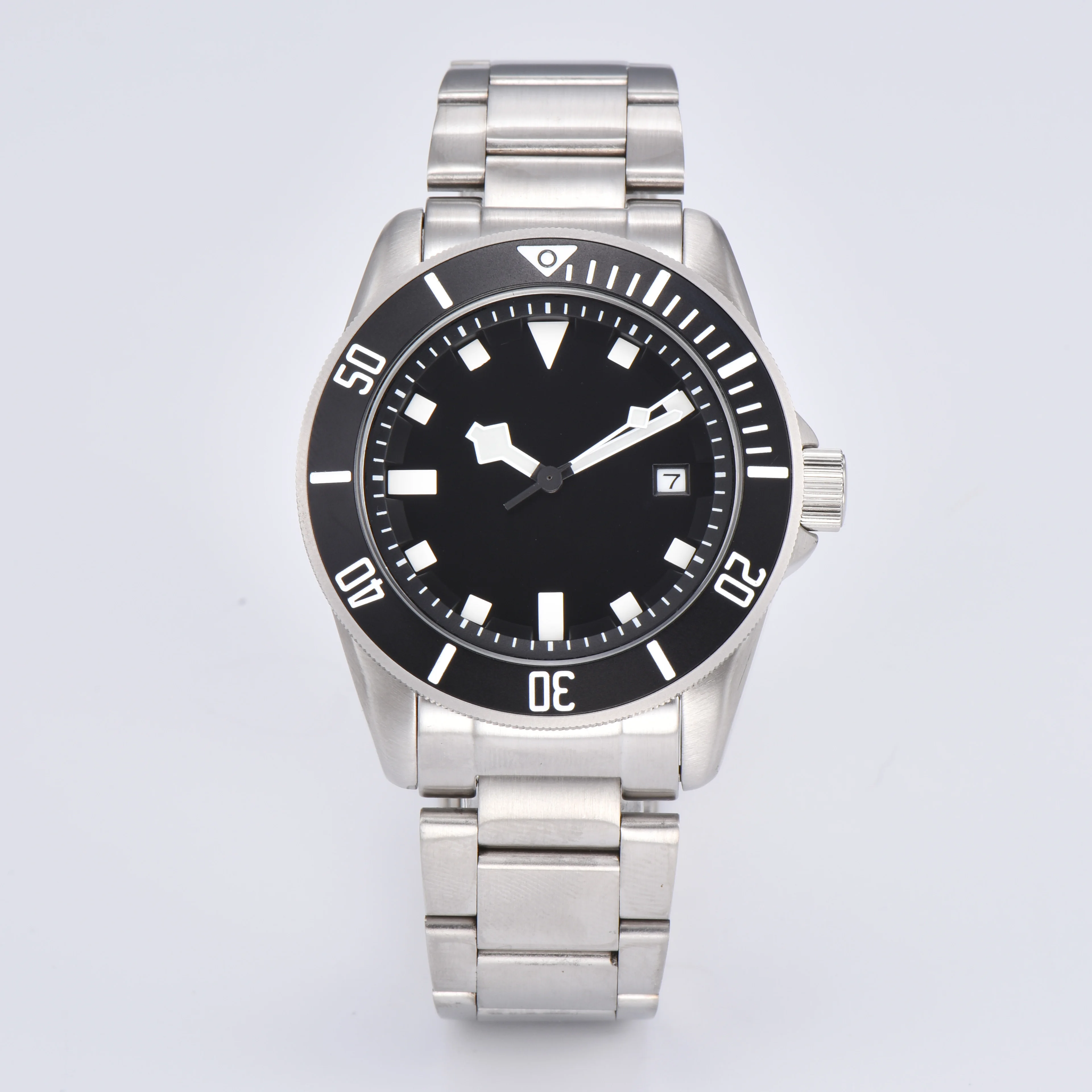 42.5 مللي متر Miyota8215 ساعة 8215 قرص أزرق أخضر مضيئة الأيدي 8215 حركة 22 مللي متر حزام من الفولاذ المقاوم للصدأ ساعة مخصصة للرجال