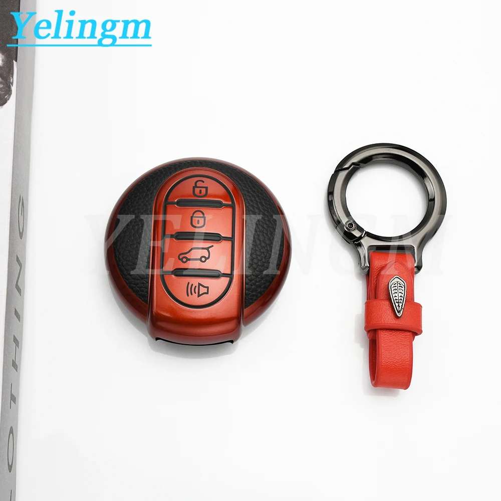 Leather TPU Key Fob Cover Key Protection Case for BMW MINI COOPER S ONE JCW F54 F55 F56 F57 F60 CLUBMAN COUNTRYMAN
