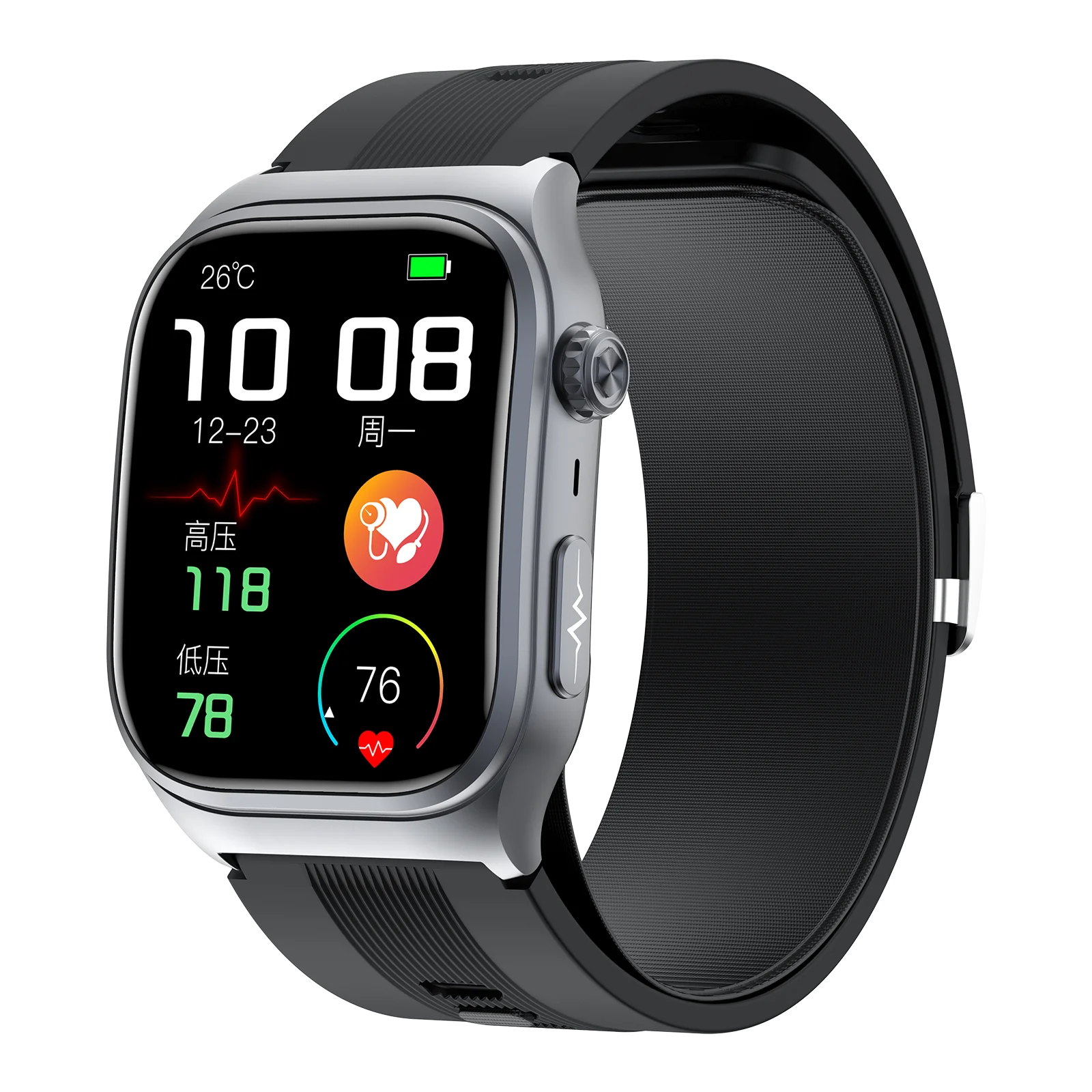 Monitor de presión B móvil reloj de salud Ruizu S15 2,06 pulgadas AMOLED funciones completas IP68 seguimiento de salud reloj inteligente de alta gama
