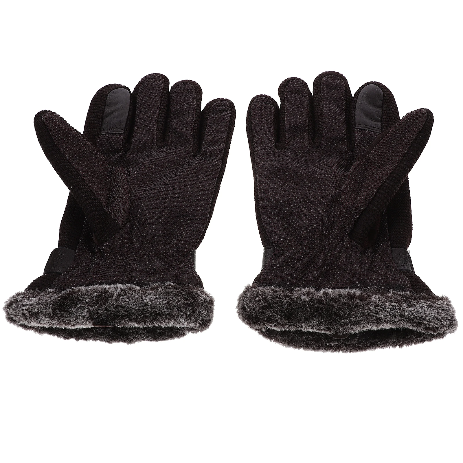 

Men'S Winter Gloves Thick Warm Fleece Lined Windproof Waterproof Anti-Slip Thermal Mittens For Skiing Climbing