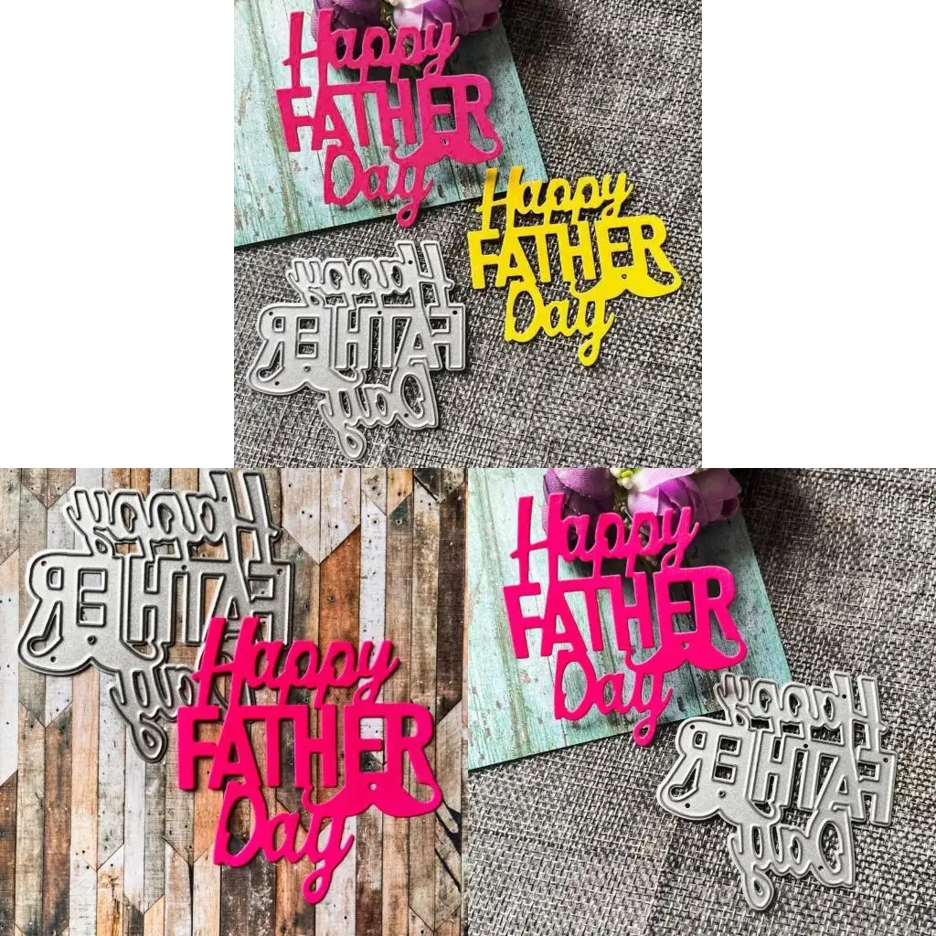 

1Set Happy Father Day Metal Cutting Dies DIY Stamps Embossing Scrapbooking Decor