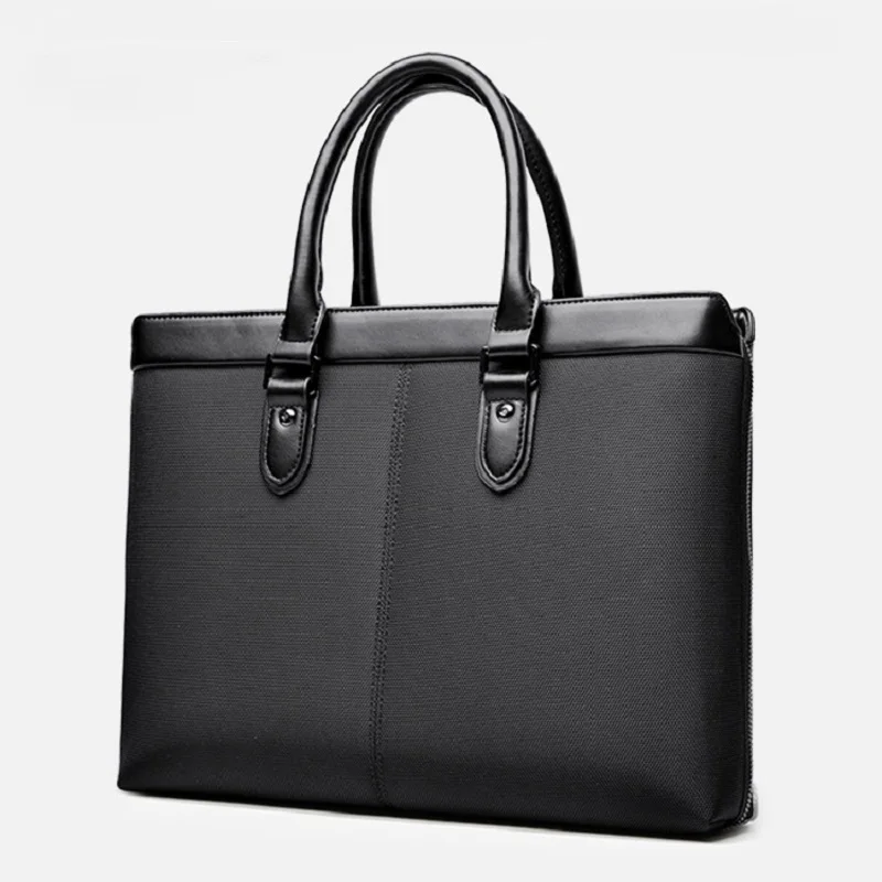 Men's briefcase Business handbag Bag Large capacity meeting bag Waterproof Oxford cloth laptop bag travel briefcase