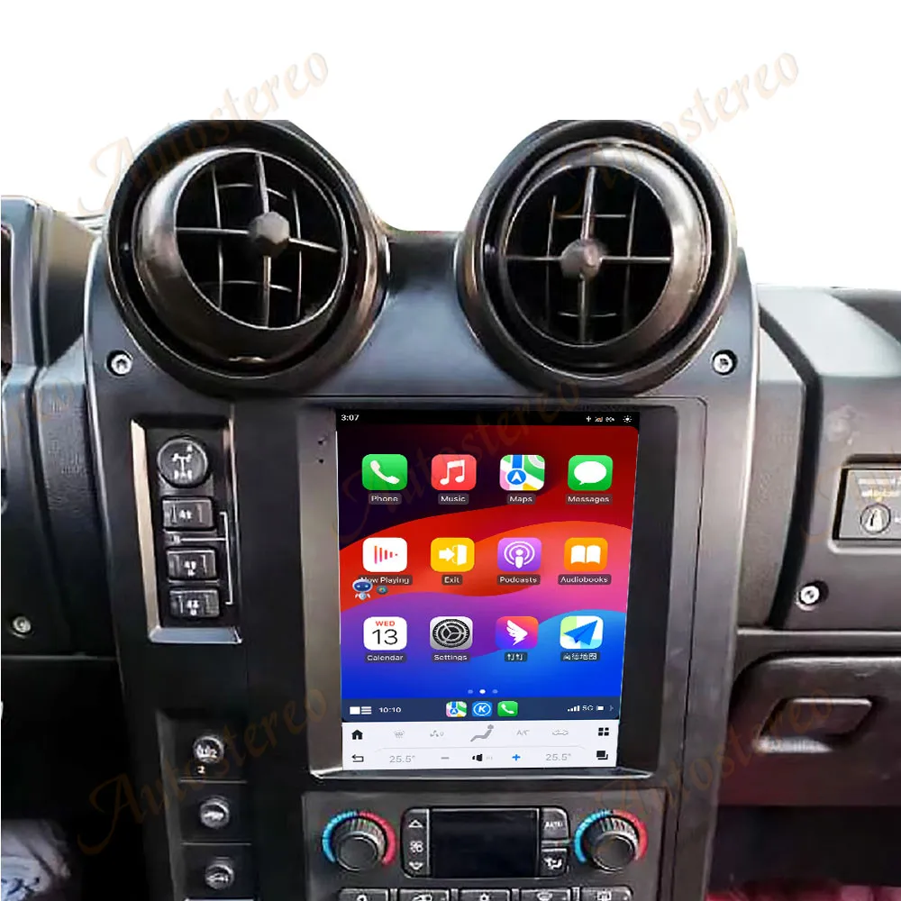 Zwnav New 10.4 Inch Android 14 Car Radio for Hummer H2 2004-2007 Multimedia GPS Navigation Auto Carplay Headunit Monitor Upgrade