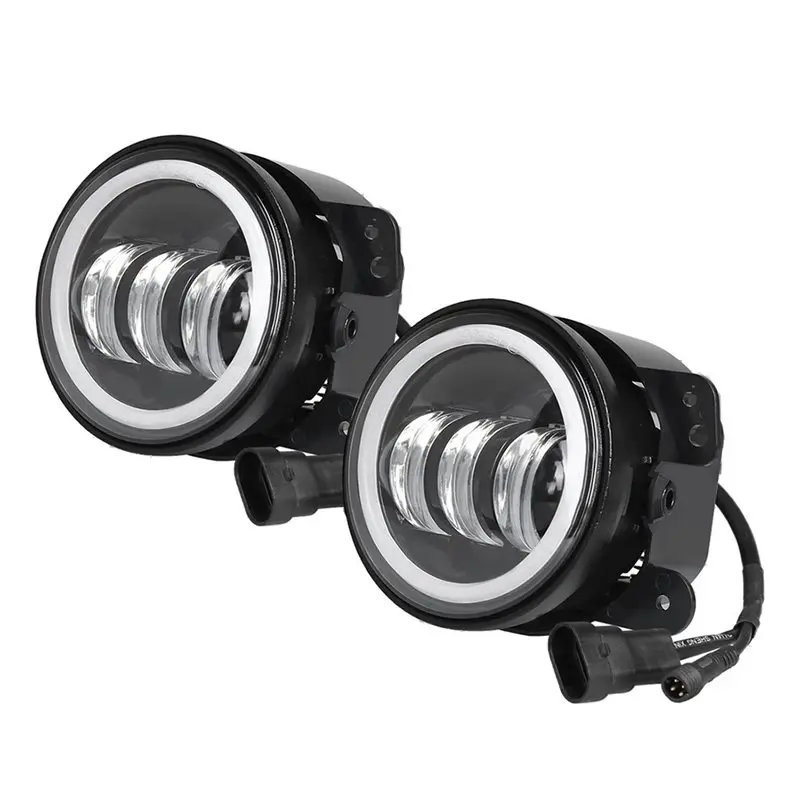 New Arrival Front Bumper LED Fog Lights For Jeep Wrangler JK/CJ/TJ Bluetooth Control DIY Color-Changing Driven