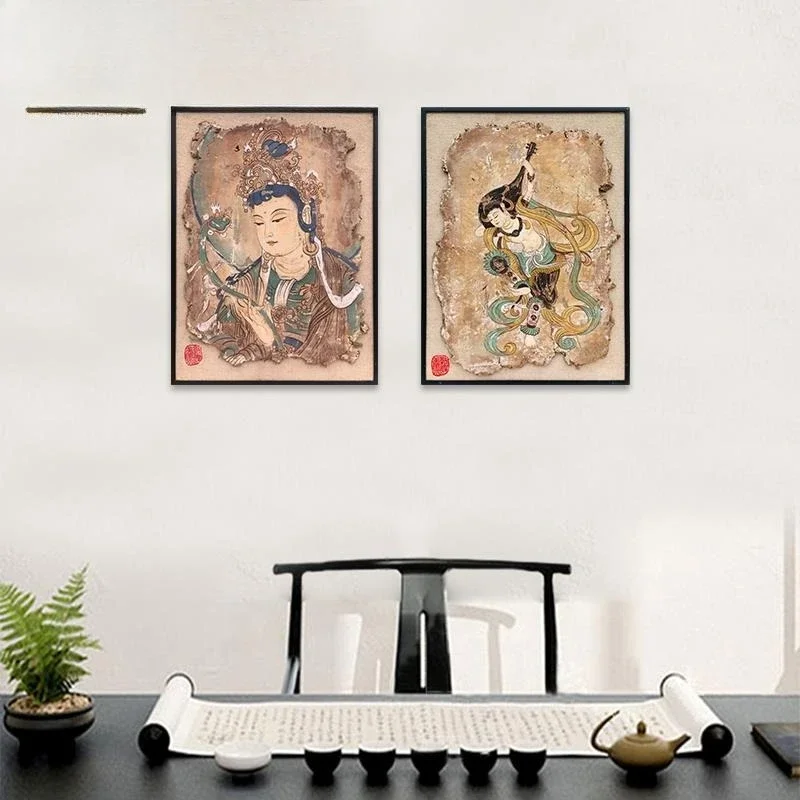 New Dunhuang Research Institute, Dunhuang murals are purely handmade clay paintings, prints, museum merchandise gifts, antique