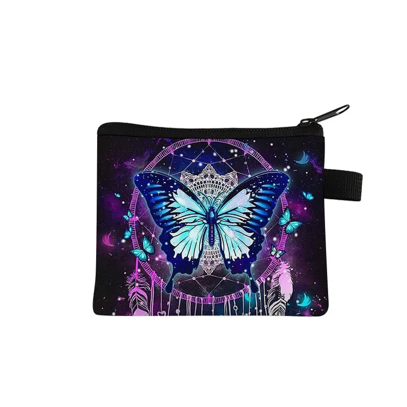 

Яркий кошелек-бабочка: милый кошелек для мальчиков/девочек, лучший подарок, 2D плоский мультяшный дизайн, сумка для хранения монет для детей