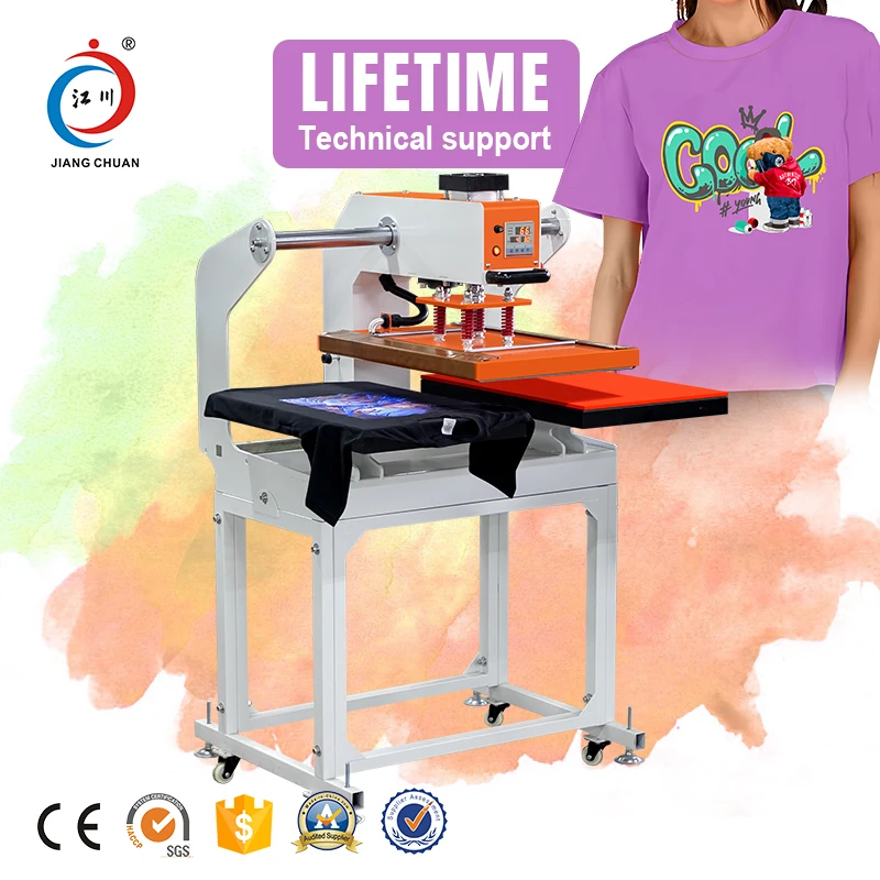 High Productivity Double Station Pneumatic Heat Transfer Machine For T Shirt Mouse Pad Backpack Printing